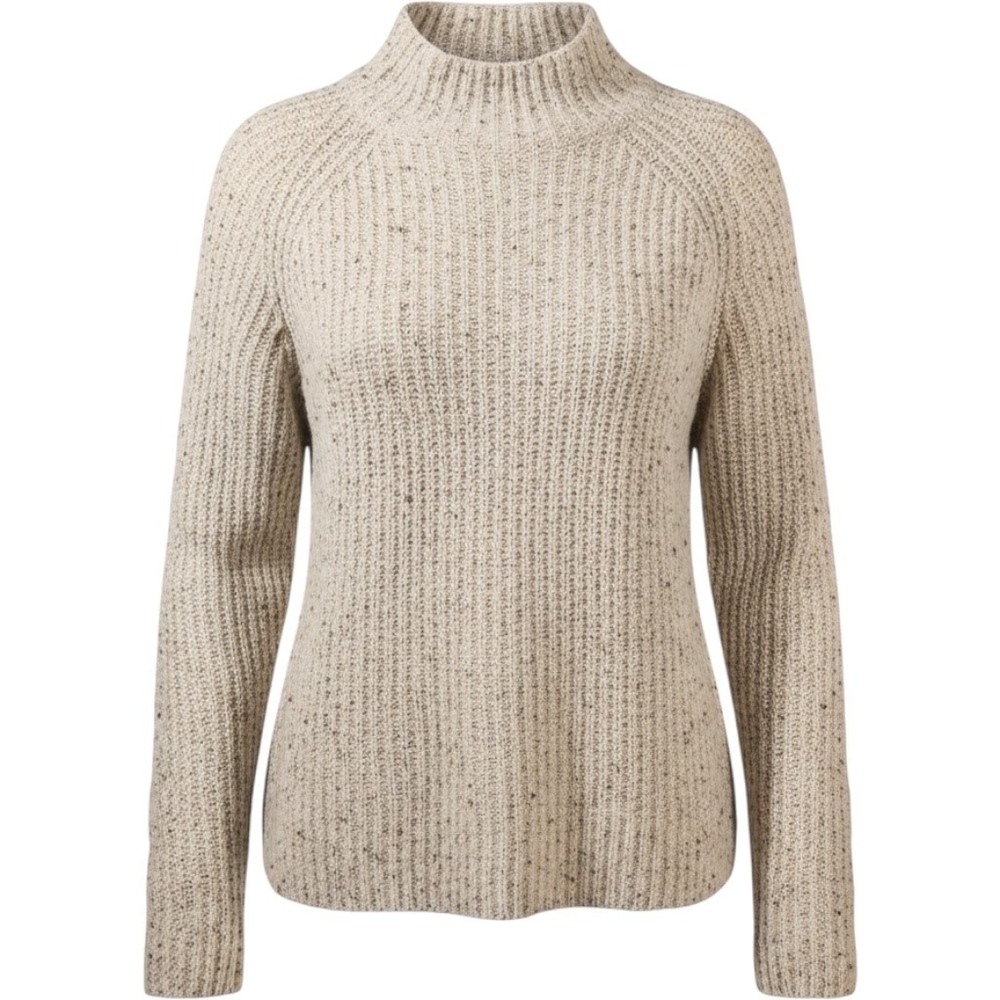 Madewell XS Oatmeal Heather Gray Fable Knit Turtleneck Sweater Chunky H3338